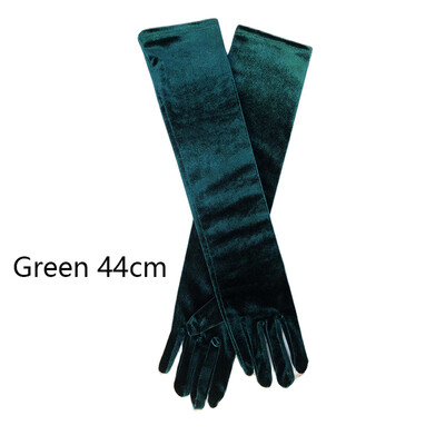 Daudzkrāsains 3 garumi cēls banketu stils sievietēm zelta samta gara vakariņu kleita cimdi melna silta elastīga braukšana pavasaris rudens BK