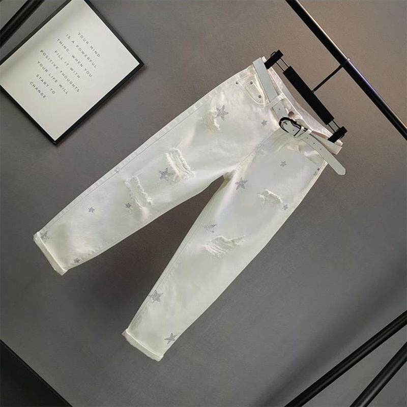 2024. gada jauna mode, pavasaris, vasara, korejiešu džinsi ar augstu vidukli. Sieviešu brīvas ikdienas Harun bikses Sieviešu džinsu bikses sievietēm