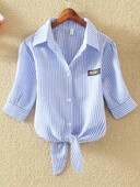 Нови дамски топове Мода 2024 Дамска лятна шифонена блуза Ежедневна риза с къс ръкав Бяла Ropa Mujer Blusas Feminino