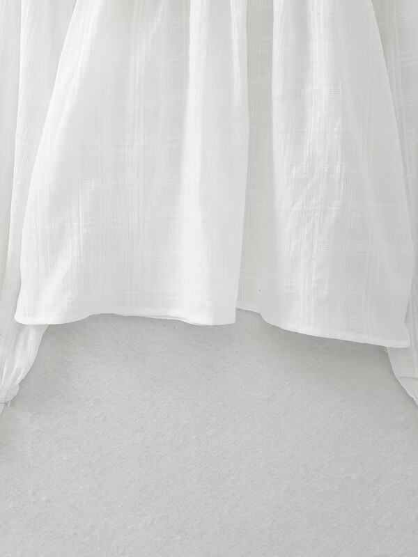 Willshela Ženska modna bijela izdubljena bluza s vezom Vintage O-izrez dugih rukava Ženske šik ženske košulje