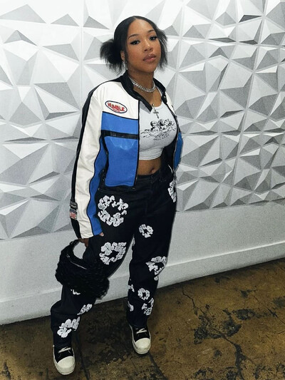 Ziedu apdruka Džinsi Stretch Pencil Bikses Seksīgas sievietes ar augstu vidukli Eleganti ielas apģērbi Džinsu ikdienas bikses