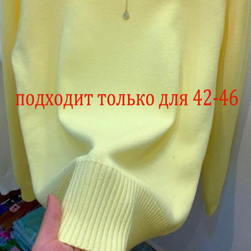 Jednobojni pulover s dolčevitom Ženska moda Nove rastezljive majice Pleteni puloveri s dugim rukavima Pletena jednostavna šik odjeća