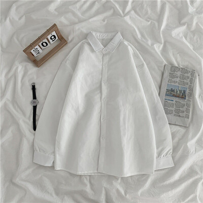 Pamata krekli Sieviešu Vienkāršs Jauns Dizains Korejiešu Mode Solid College All-mat Casual Camisas De Mujer Spring Cozy Ins Hot Sale Bf