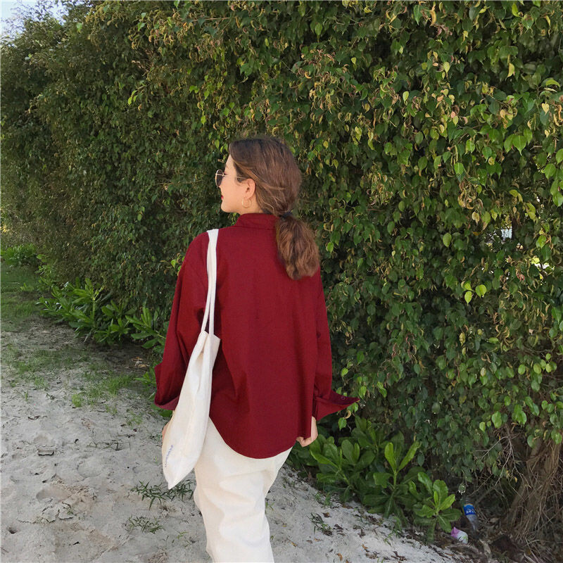 Pamata krekli Sieviešu Vienkāršs Jauns Dizains Korejiešu Mode Solid College All-mat Casual Camisas De Mujer Spring Cozy Ins Hot Sale Bf