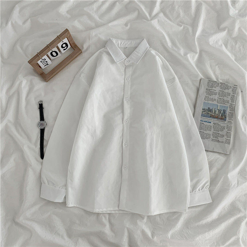 Pamata krekli Sieviešu Vienkāršs Jauns Dizains Korejiešu Mode Solid College All-mat Casual Camisas De Mujer Spring Cozy Ins Hot Sale Bf