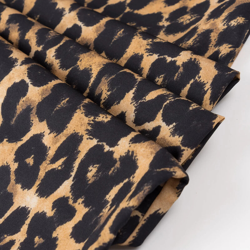 TRAF 2024 suvine uus naistemood, mitmekülgsed loomatrükiga elastsed vöökoha alaosa laiad püksid