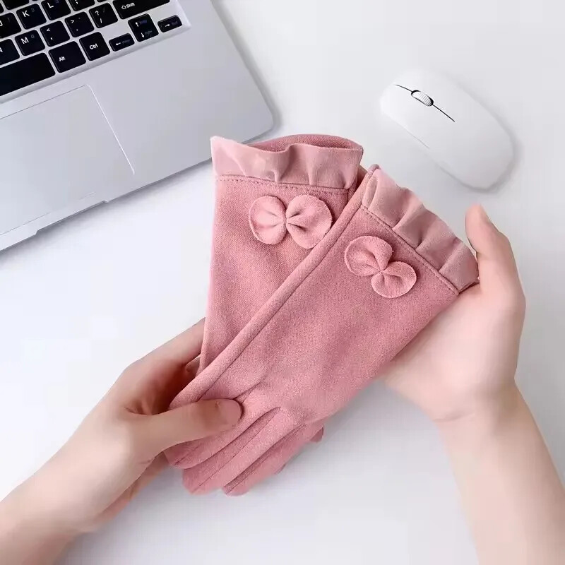 Naiste talvesoojad kindad välistingimustes, paksendatud tuule- ja külmakindlad puuteekraaniga kindad, spordikindad, jalgrattasõidukindad