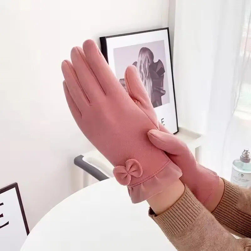 Naiste talvesoojad kindad välistingimustes, paksendatud tuule- ja külmakindlad puuteekraaniga kindad, spordikindad, jalgrattasõidukindad