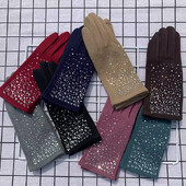 Mood Teemandid Kindad Naiste Vintage Talvine Puuteekraan Täis sõrmedega soe Tuulekindel Jalgrattasõit Autosõit Naiste Kindad Labakindad T41