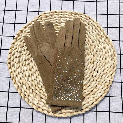 Mood Teemandid Kindad Naiste Vintage Talvine Puuteekraan Täis sõrmedega soe Tuulekindel Jalgrattasõit Autosõit Naiste Kindad Labakindad T41