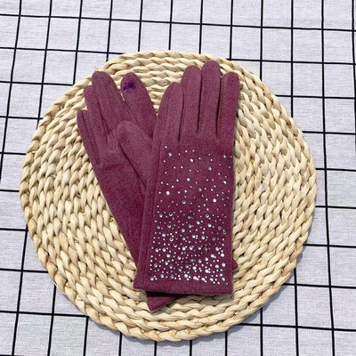 Mood Teemandid Kindad Naiste Vintage Talvine Puuteekraan Täis sõrmedega soe Tuulekindel Jalgrattasõit Autosõit Naiste Kindad Labakindad T41