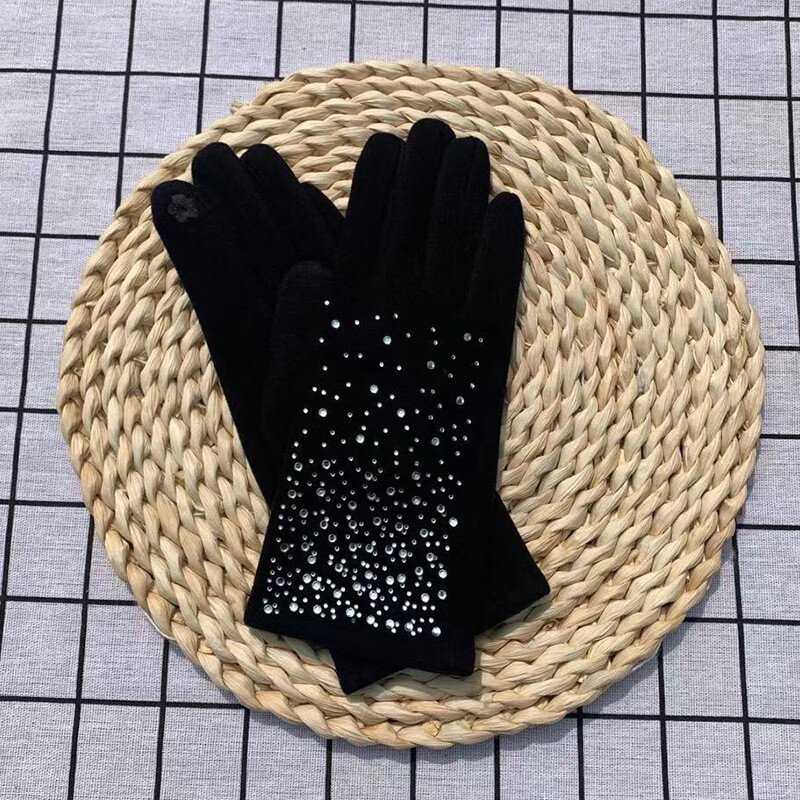 Mood Teemandid Kindad Naiste Vintage Talvine Puuteekraan Täis sõrmedega soe Tuulekindel Jalgrattasõit Autosõit Naiste Kindad Labakindad T41