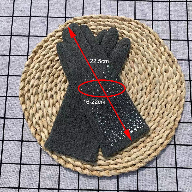 Mood Teemandid Kindad Naiste Vintage Talvine Puuteekraan Täis sõrmedega soe Tuulekindel Jalgrattasõit Autosõit Naiste Kindad Labakindad T41