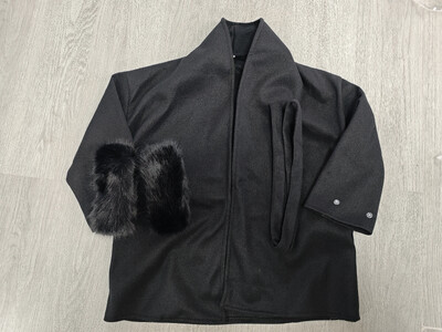 Korejiešu modes sievietēm jauns rudens ziemas daudzpusīgs Tvīda apmetnis brīvs mēteļa josta Augsta līmeņa aproču sajūta Apģērbs Ikdienas ielas apģērbs