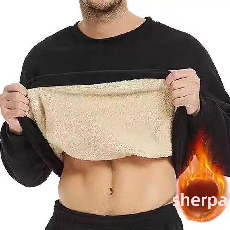 Biezināts ar flīsa oderi vīriešu džemperis ziemas jauna stila brīvi pieguļošs silts sporta iekšpuse jauniem vīriešiem