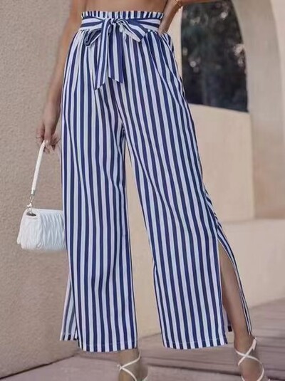 Jaunas, brīvas un modernas sieviešu ikdienas bikses ar šķēlumiem