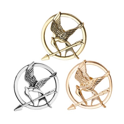 Broșă Mockingjay în stil punk vintage, broșă rotundă din aliaj, accesorii universale pentru bijuterii pentru bărbați și femei