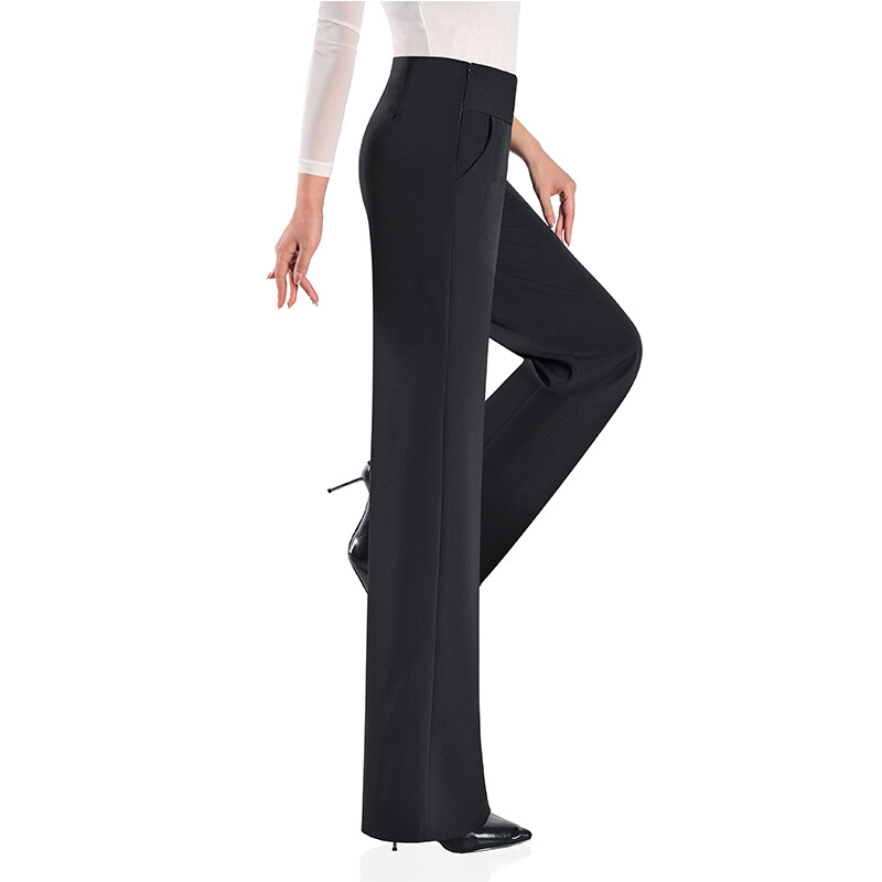 Uued naiste suvine õhuke stiil salendavad kõrge vöökohaga lahtised tantsupüksid Mom vabad keskealised vabaaja laia säärega püksid