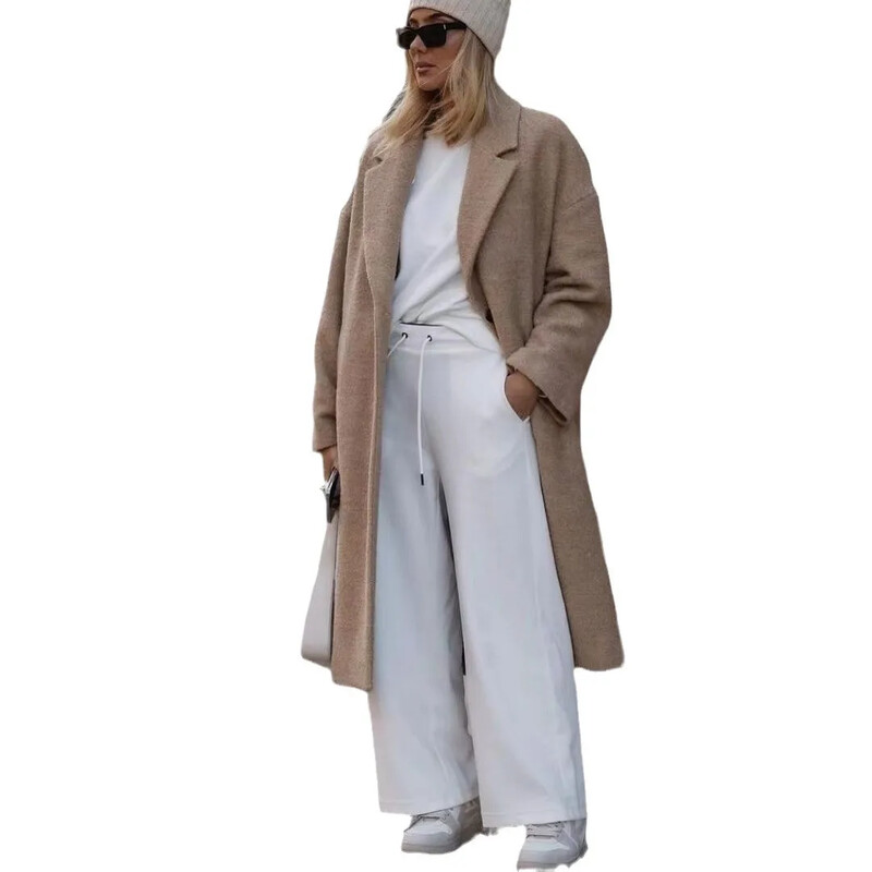 2024. gada rudens ziemas sieviešu plīša jaka ar garām piedurknēm silta jaka virsjaka Eiropas amerikāņu stila pārrobežu tiešās pārdošanas mode