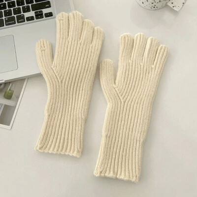 Jauni skārienekrāna cimdi spēļu tālruņiem sievietēm ziemas biezi, silti, adīti, elastīgi cimdi ar pilniem pirkstiem āra slēpošanas cimdi Y2K