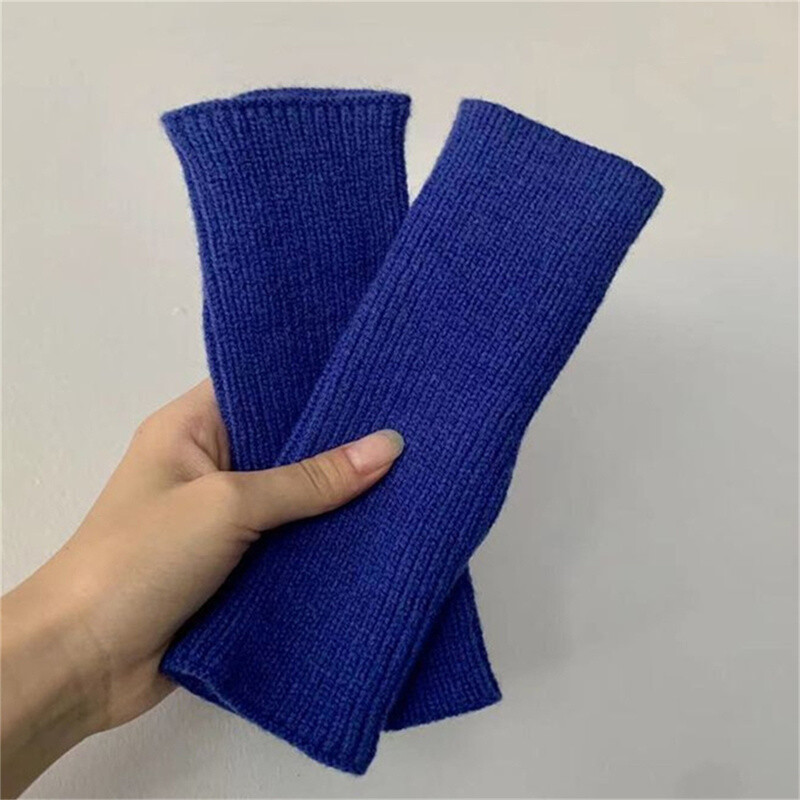 Lühikesed sõrmedeta kindad naiste labakindad talvesoojemad kootud käevarrukad Peen vabaaja pehme tüdruku gooti riided Punk gooti kindad