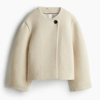 Ikdienas sieviešu īsie mēteļi ar vienu pogu Eleganti vienkrāsaini O veida kakla jakas ar garām piedurknēm Sieviešu Rudens, silti, brīvi ārdrēbju topi