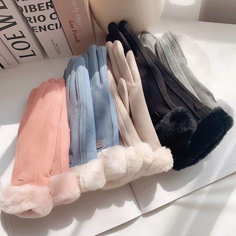 Jauni Cimdi Sieviešu Pieskārienu Cimdi Dūraiņi Sieviešu Ziemas Cimdi Thermal Meitenēm HST03