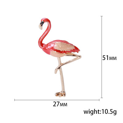 Rhinestone Flamingo saktas sievietēm Emalja Dzīvnieku putnu piespraudes banketu ballītei mugursoma Dāvanas rotaslietas aksesuāri