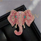 Vintage Sievietēm Vīriešu Modes Pils dizains Zilonis Rhinestone Piespraudes Piespraudes Retro vidējais Unisex uzvalks Kleita Nozīmītes Sprādze Rotaslietas