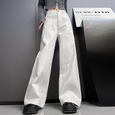 Sieviešu baggy bikses Y2K japāņu Harajuku estētiskā vienkāršā mode 2000. gadu ar augstu vidukli ar platām kājām retro bikses apģērbs 2025