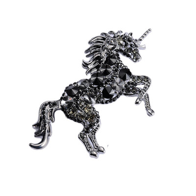 1kom retro veliki broš s jednorogom u obliku životinje Raznobojni broš s konjem Luksuzne igle za ženski ruksak
