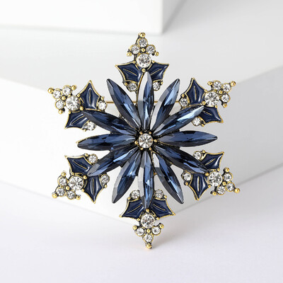 Modes kristāla Ziemassvētku sniegpārsliņu saktas Sievietēm Unisex Elegants uzvalks Apģērbs Atloks Piespraudes Biroja ballītes Rotaslietas Dāvanas