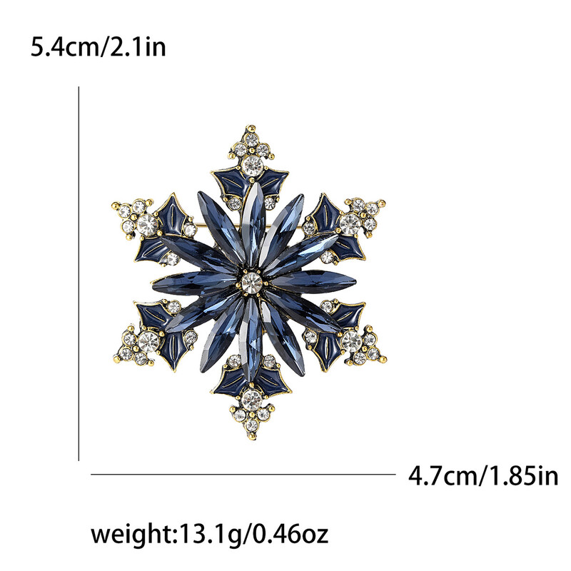 Modes kristāla Ziemassvētku sniegpārsliņu saktas Sievietēm Unisex Elegants uzvalks Apģērbs Atloks Piespraudes Biroja ballītes Rotaslietas Dāvanas