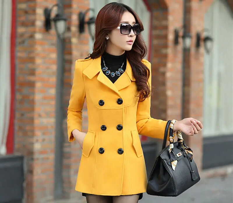 2017. gada vislabāk pārdotā jauna rudens/ziemas korejiešu stila vilnas jaka sievietēm, tvīda stila salda raksta ar dubultrindu pogām