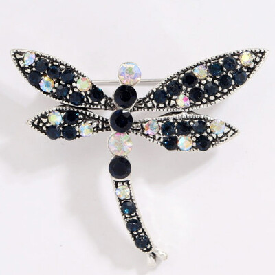 Eiropas un Amerikas kukaiņu piespraudes retro kristāla rhinestone spāru piespraudes rotaslietas sievietēm vīriešiem