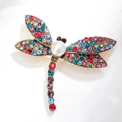 Eiropas un Amerikas kukaiņu piespraudes retro kristāla rhinestone spāru piespraudes rotaslietas sievietēm vīriešiem