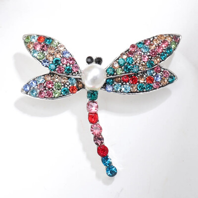 Eiropas un Amerikas kukaiņu piespraudes retro kristāla rhinestone spāru piespraudes rotaslietas sievietēm vīriešiem