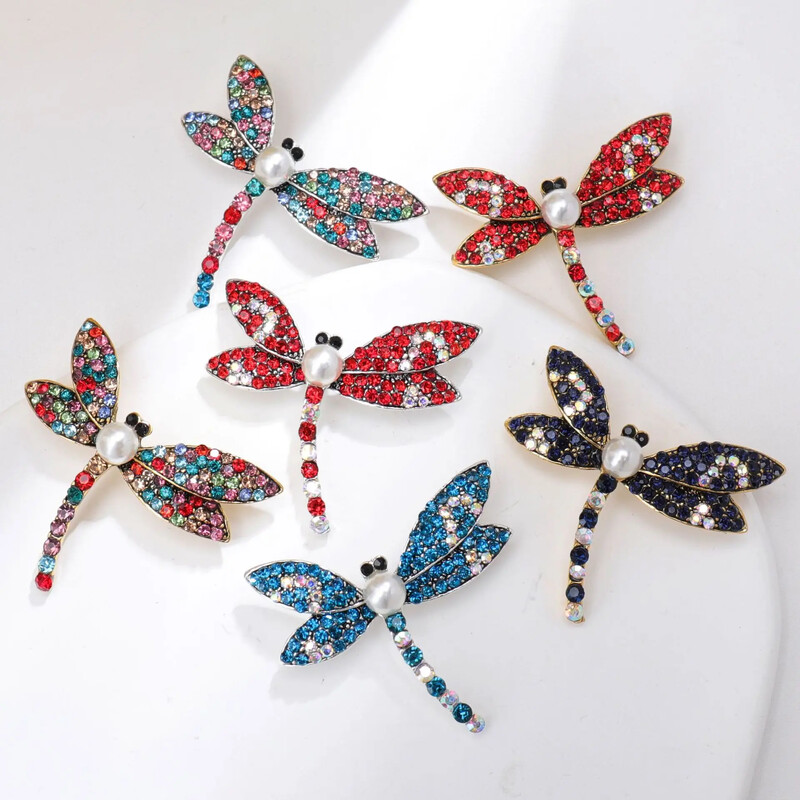 Eiropas un Amerikas kukaiņu piespraudes retro kristāla rhinestone spāru piespraudes rotaslietas sievietēm vīriešiem