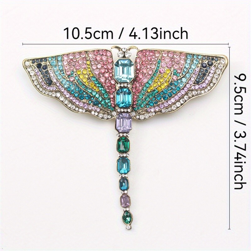 Liela pārspīlēta kalnu strēles kukaiņu spāres sakta dzīvnieku piespraudes aksesuārs unisex korsāža