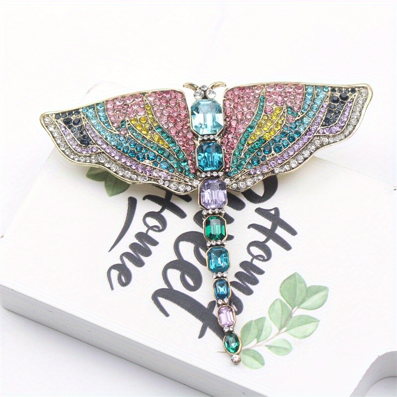 Liela pārspīlēta kalnu strēles kukaiņu spāres sakta dzīvnieku piespraudes aksesuārs unisex korsāža