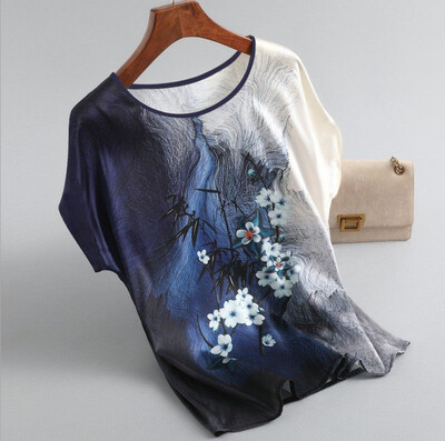 Sieviešu krekli Modes T-krekli Sieviešu apdrukas raksts Krāsa Stripe Lady ar īsām piedurknēm Plus brīvs izmērs M-xxxxl Topi