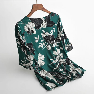 Sieviešu krekli Modes T-krekli Sieviešu apdrukas raksts Krāsa Stripe Lady ar īsām piedurknēm Plus brīvs izmērs M-xxxxl Topi