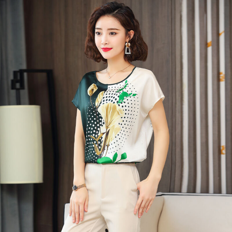 Sieviešu krekli Modes T-krekli Sieviešu apdrukas raksts Krāsa Stripe Lady ar īsām piedurknēm Plus brīvs izmērs M-xxxxl Topi