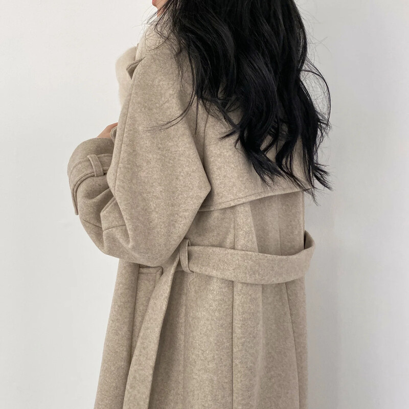 Rudens, ziemas 2025. gada sieviešu virsdrēbes, nolaižamas apkakles Chaquetas Mujer divrindu jaka ar garām piedurknēm jakas, masīvas Ropa