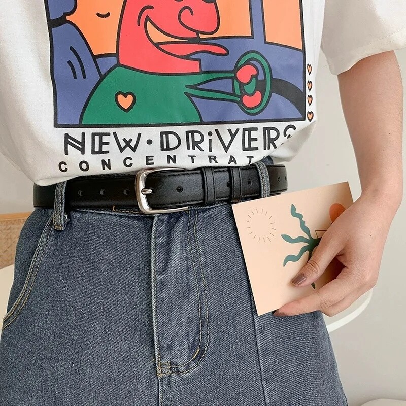 1kom ženski remen Modni jednostavni svestrani remen Autentični visokokvalitetni trend mekani remen uparen sa zapadnjačkim hlačama Ženski remen za traperice