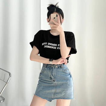 New Letter Fun Printed Γυναικείο T-shirt Summer Fashion Retro Personality Y2k Top Casual Plus Size Fashion T-shirt με στρογγυλή λαιμόκοψη