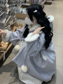 Ziemas apģērbs Biezi japāņu mēteļi sievietēm ar kapuci Tvīda vilna un maisījumi 2024. gada Ropa Mujer modes brīvi, saldie jakas topi