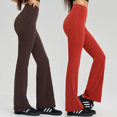 Панталони за йога с висока талия Високоеластично спортно горно облекло Двустранно заострени долни панталони Бързосъхнещи панталони за бягане Микро кльощаве