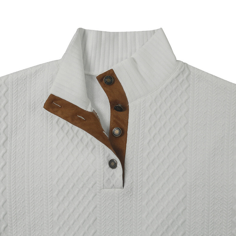 Muški modni pulover Jacquard dizajna O-izrez Top dugih rukava Ležerna mekana majica Proljetna jesenska odjeća