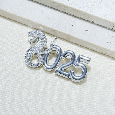 Modes radošais 2025. gada Jaungada čūsku saktas sievietēm Vīriešiem Vintage emaljas Dzīvnieku piespraudes Ikdienas biroja ballīšu rotaslietas dāvanas